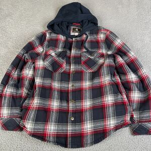 Legendary Whitetails Hoodie Shirt Jacket Men L Flannel Snap Shacket Heavyweight